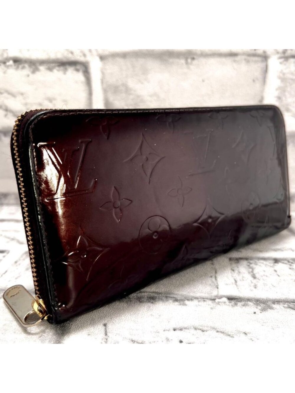 Louis Vuitton Vernis Amarante Zippy Wallet Monogram